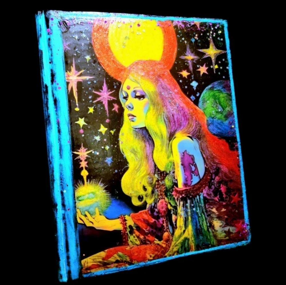 Junk Journal Glowing Goddess Large Embellished Handmade Book Mixed Media Art - Picture 12 of 12
